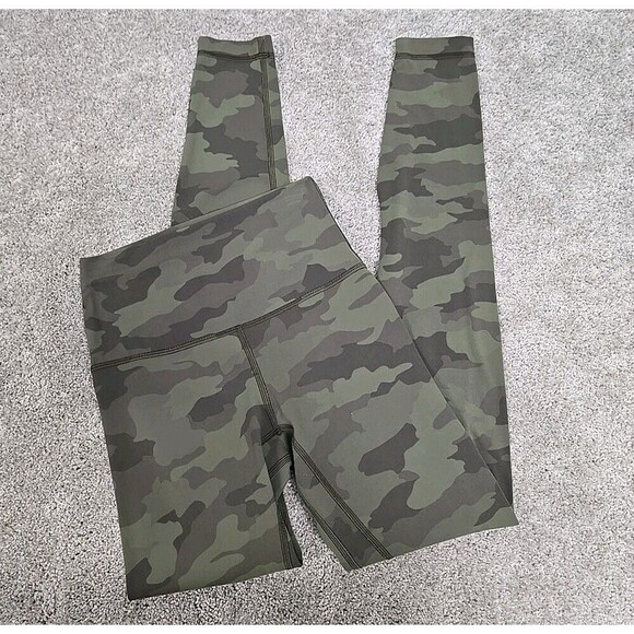 Lululemon Align Pant Full Length 28" Leggings Buttery Soft Camo Green Size 2 - Picture 2 of 8